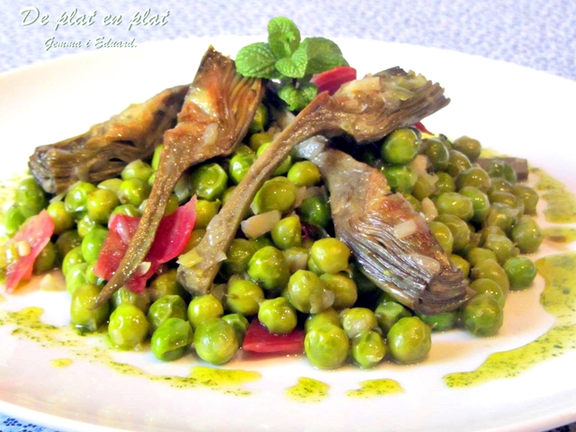 Pèsols i Carxofes amb Pernil