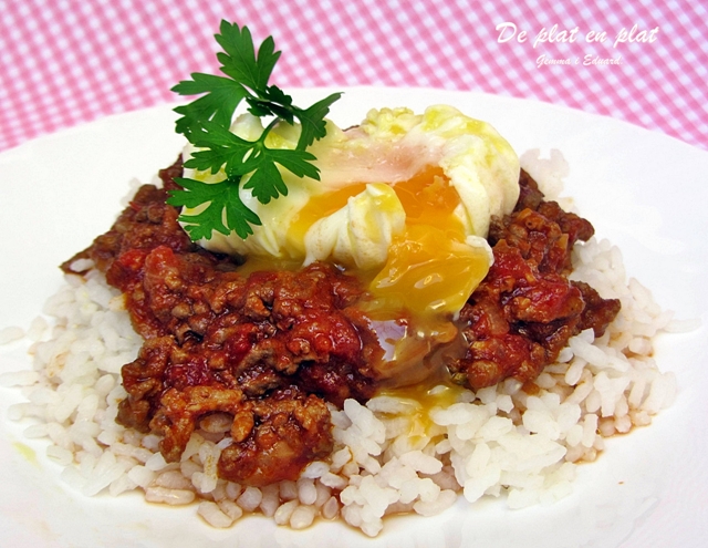 Arròs amb Ragú i Ou escaldat