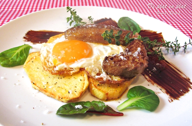 Ous ferrats amb fetge gras