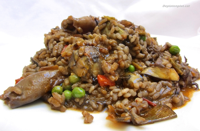 Arròs amb Calamarsons i Carxofes