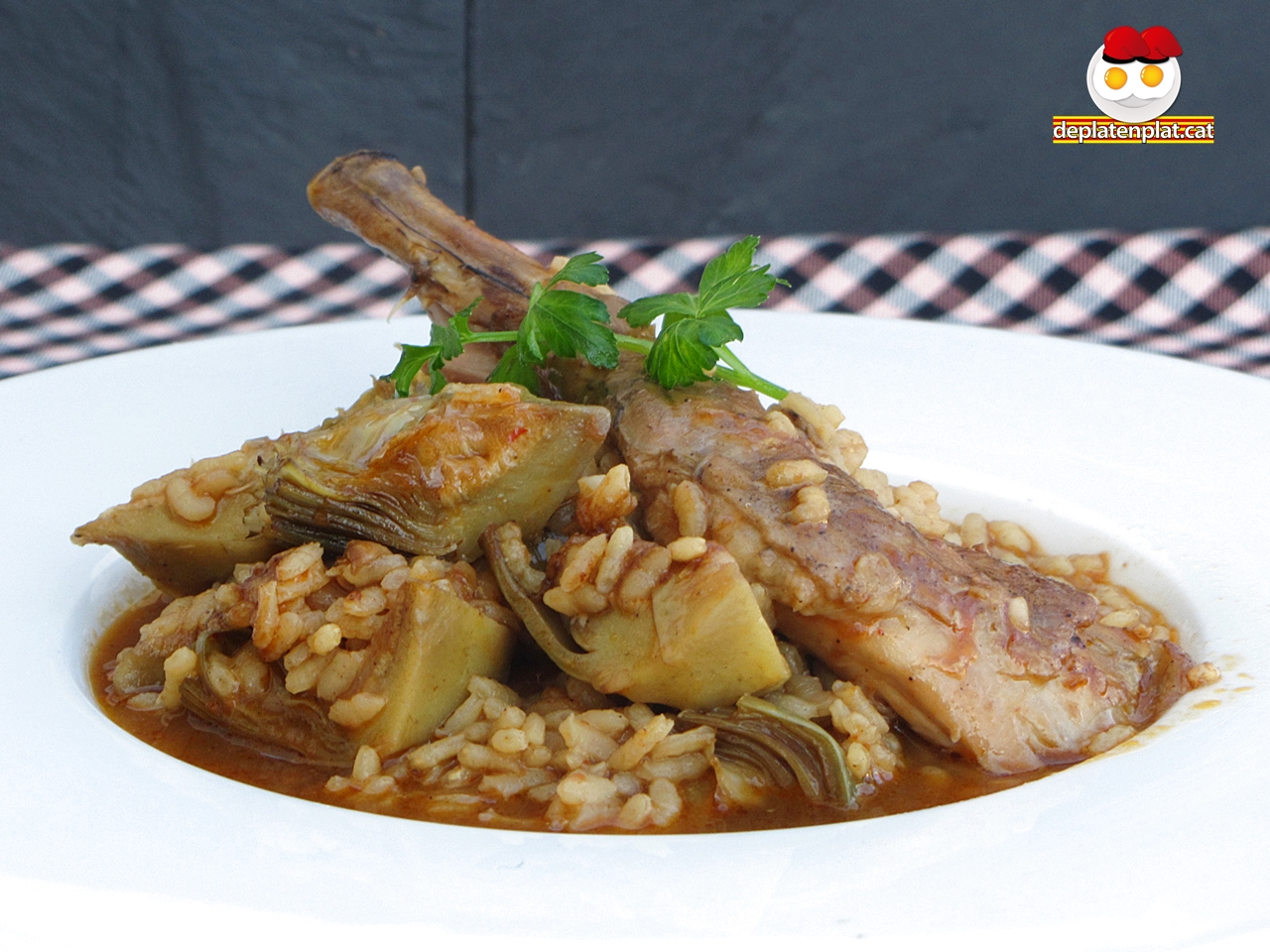 Arròs amb Conill i Carxofes