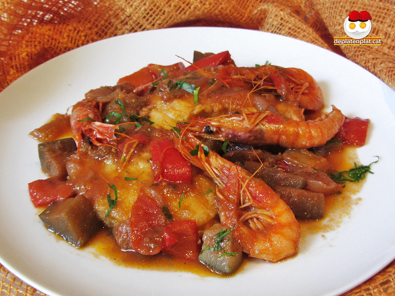 Lluç amb “Samfaina Marinera”